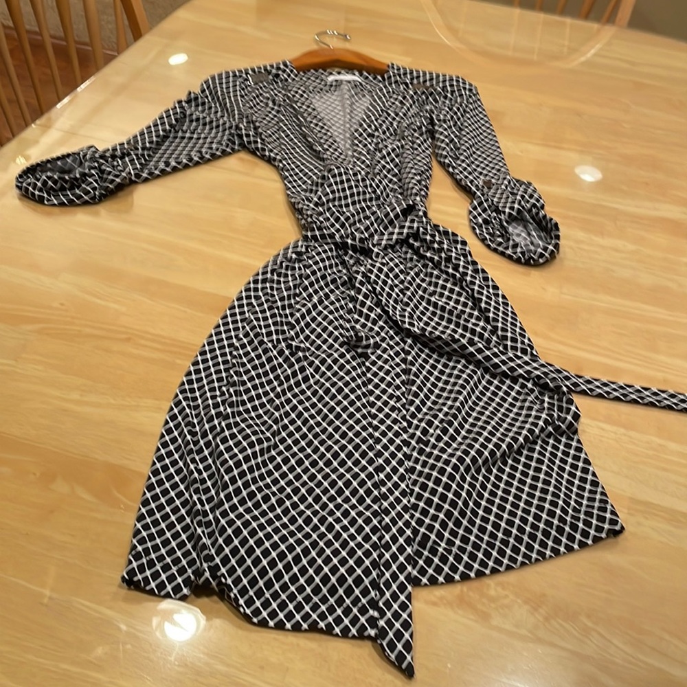 Calvin Klein, wrap in front dress. Size 6.
